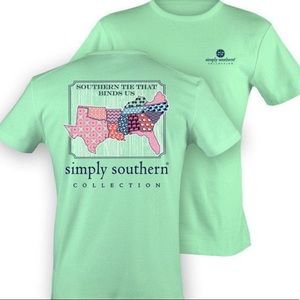 green Simply Southern t-shirt